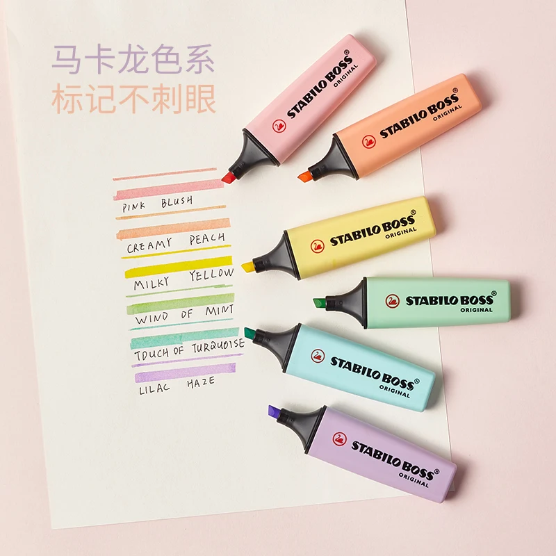 Stabilo Marker Boss - 1/6PCS Germania Stabilo BOSS Macarons Evidenziatore