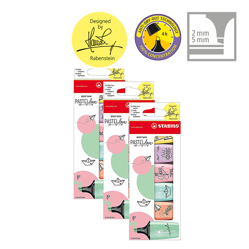 Stabilo Marker Boss - STABILO BOSS MINI Pastellove - Confezione
