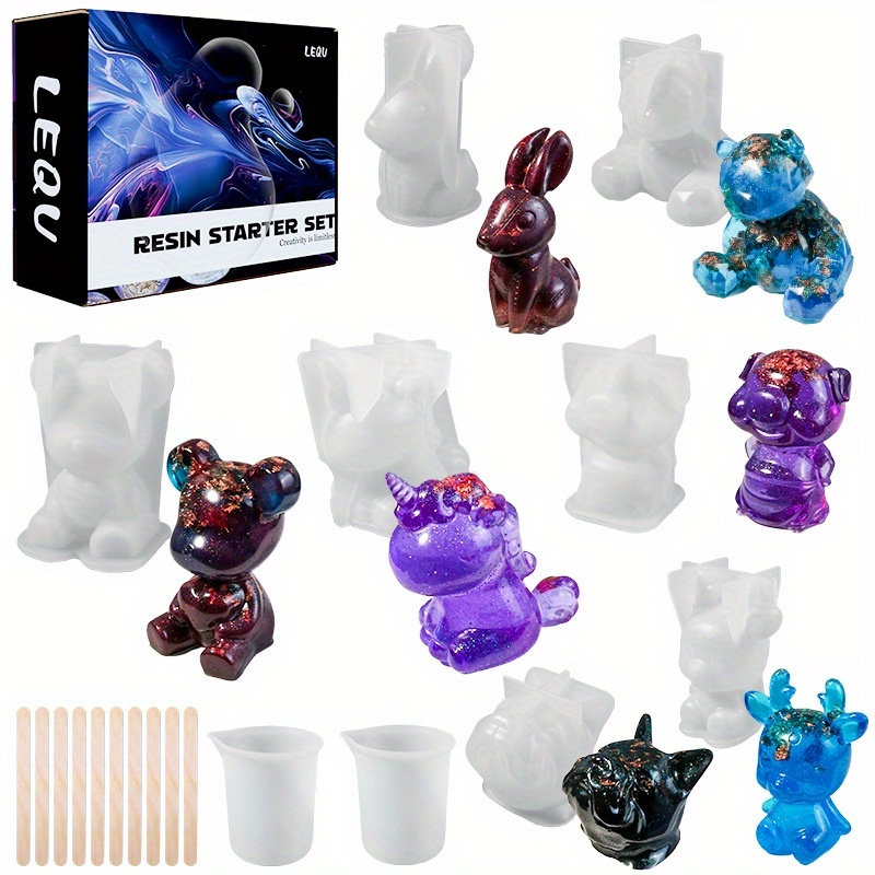 Resin Jewelry Kit - Set di 19 stampi in resina,