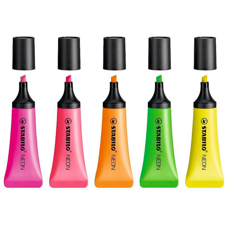 Stabilo Marker Boss - 5Pcs STABILO Evidenziatore 72 NEON Serie