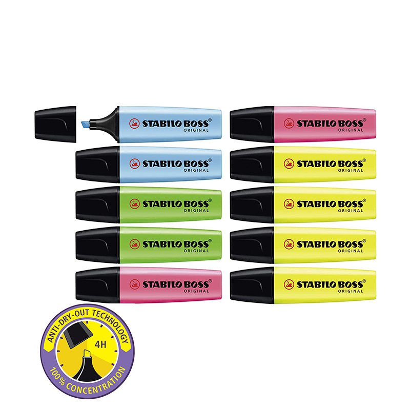 Stabilo Marker Boss - STABILO Evidenziatore BOSS ORIGINAL Pastel -