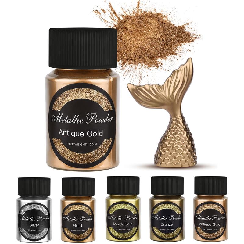 Resin Pigment Set - 20 Ml Shimmer Metallic Oro Argento