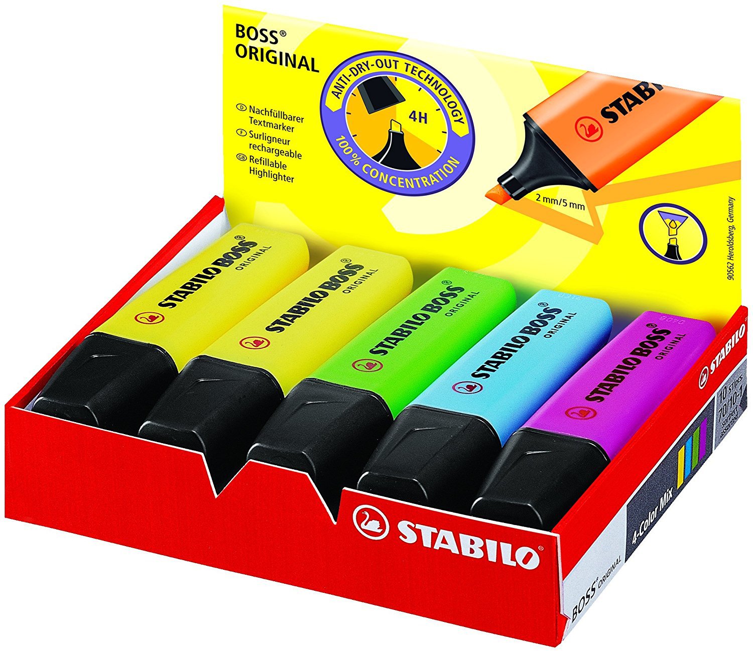 Stabilo Marker Boss - Pennarello di testo-STABILO BOSS ORIGINAL-confezione da