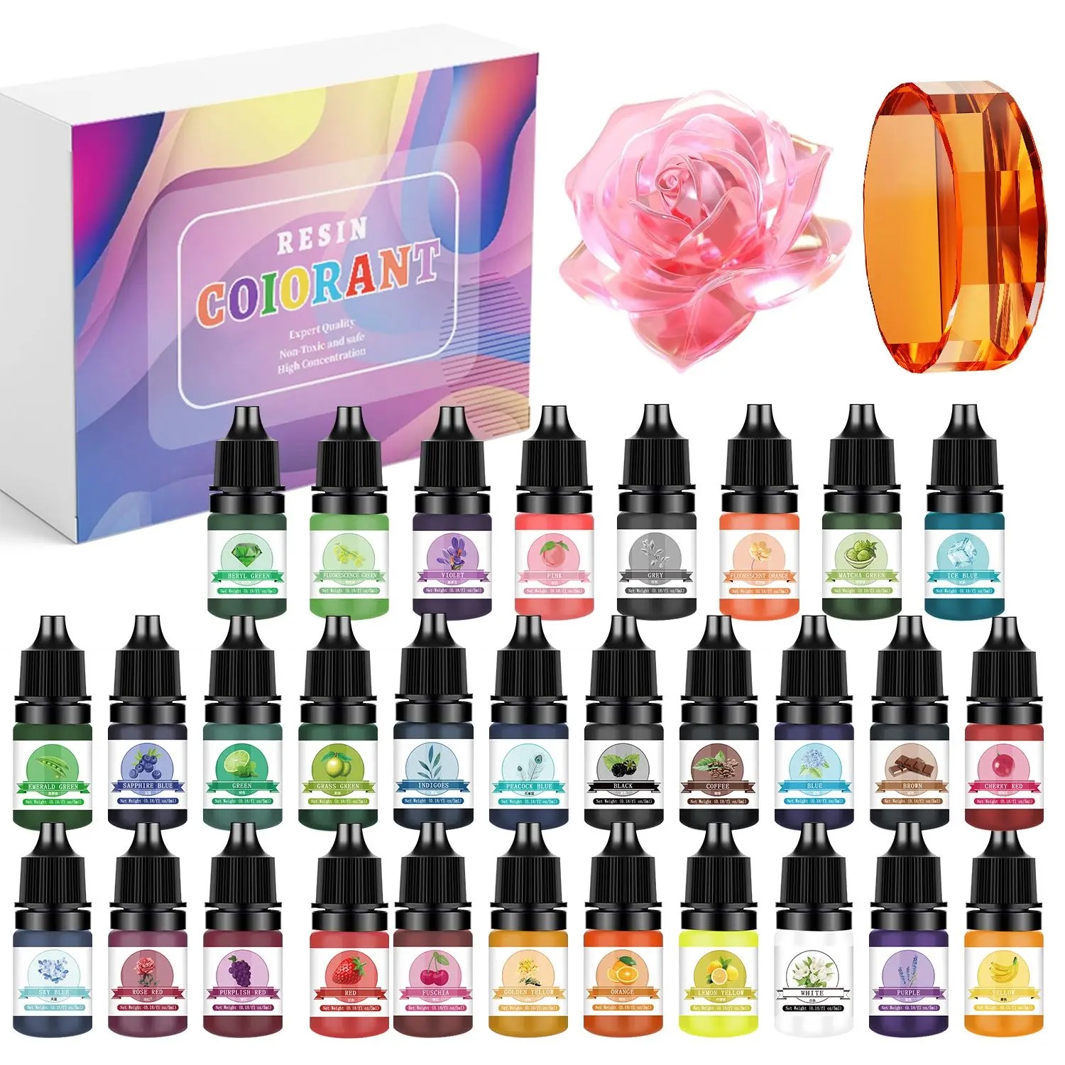 30 colori 5ml kit di pigmenti  - Resin Pigment Set recensione e prezzo